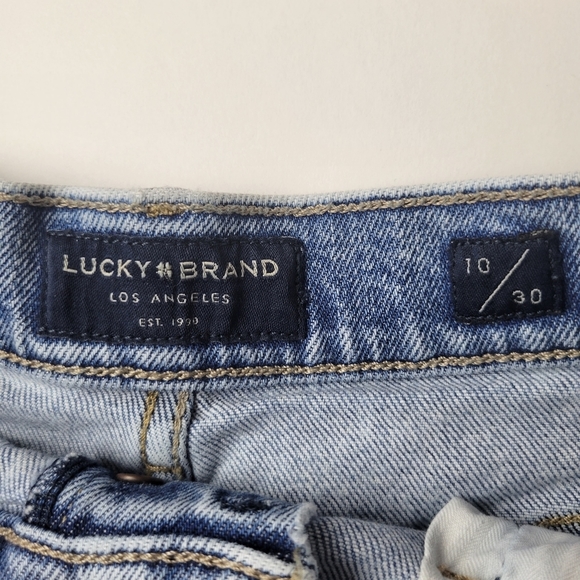 LUCKY brand relaxed jean short high rise frayed hem 30 - Picture 6 of 12